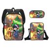 Iconic Distinctive Cool The Midnight Gospel 3D Pattern 3pcs/Set pupil Schoolbags Outing Laptop Daily Pack Sling Carrier Pen Case