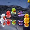 6 ks Mini figurky káčátek Halloweenská tématika Kachní ozdoby Pryskyřice Čarodějnice Duch Zombie Kachna Sběratelské předměty pro DIY Akvárium Mikro-krajinná dekorace