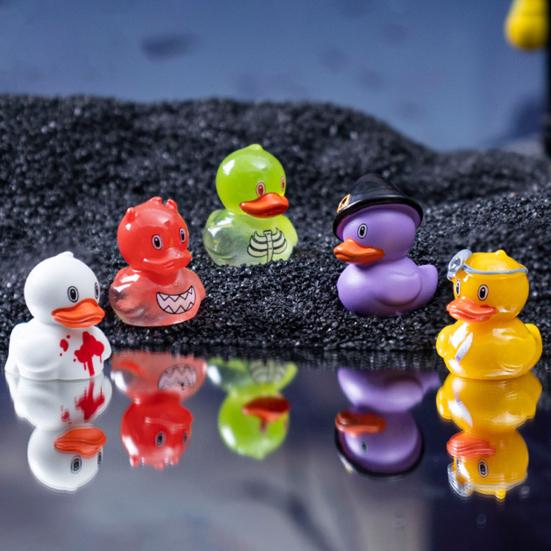 6 ks Mini figurky káčátek Halloweenská tématika Kachní ozdoby Pryskyřice Čarodějnice Duch Zombie Kachna Sběratelské předměty pro DIY Akvárium Mikro-krajinná dekorace