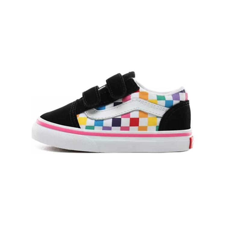 Vans Old Skool   V Toddler  Rainbow Checkerboard  VN0A38JNU09 23.5