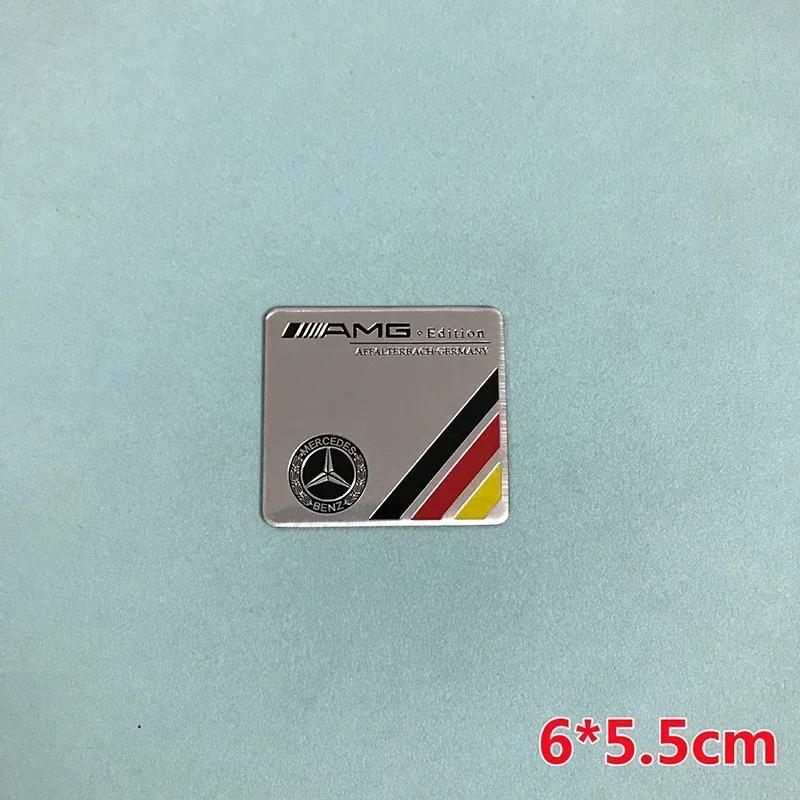 8X3cm Thin Aluminium Label Sticker Car Emblem for Mercedes Benz Wheat Star Maybach AMG Apple Tree B Logo Special Limited EditionQ6 FRDC5