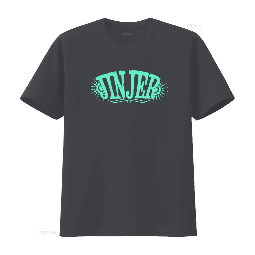 Jinjer Metalcore Band Logo Mens T Shirt Stylish Hip Hop for Adults vintage Washed Stretched designer clothes fashion