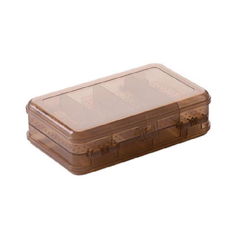 Travel Friendly Jewellery Container Double Layer Jewelry Case Plastic Storage Container for Necklaces Earrings Rings коричневый
