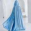 2025 Spring & Autumn Children's Multicolor Hooded Cloak - Plush Velvet Warm Kids' Christmas Cape