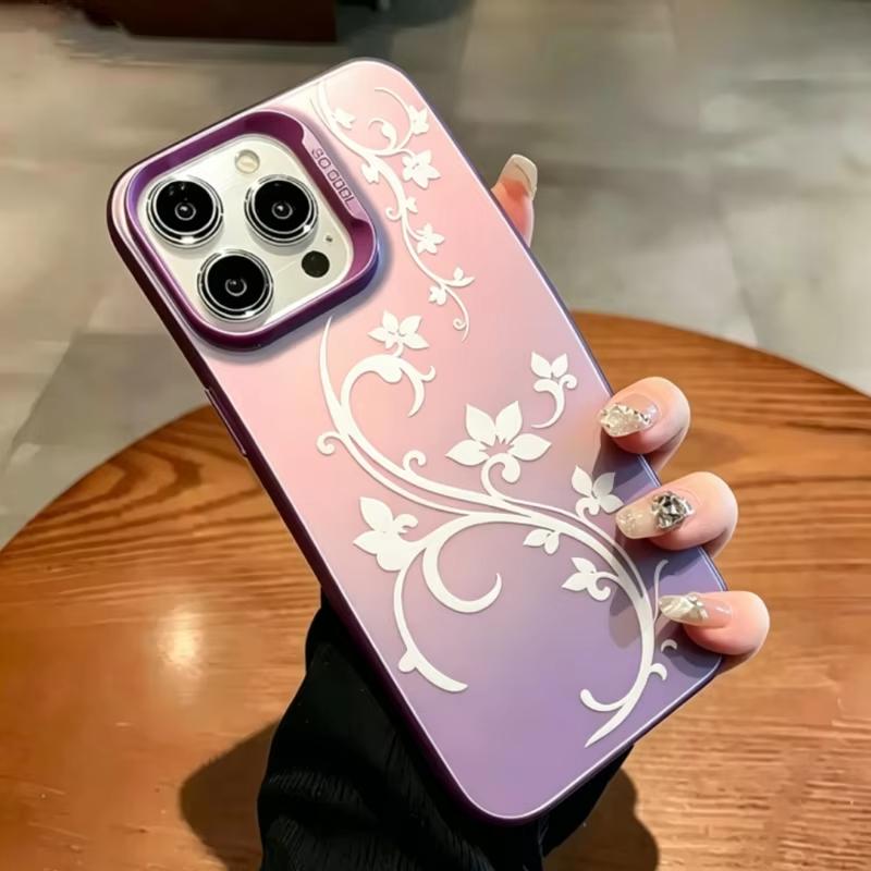 Minimalist Elegant Floral Vine Phone Case For iPhone 17 11 12 13 Pro Max 15 16 17 Plus 16E 17 Air X XR Shockproof Back Cover