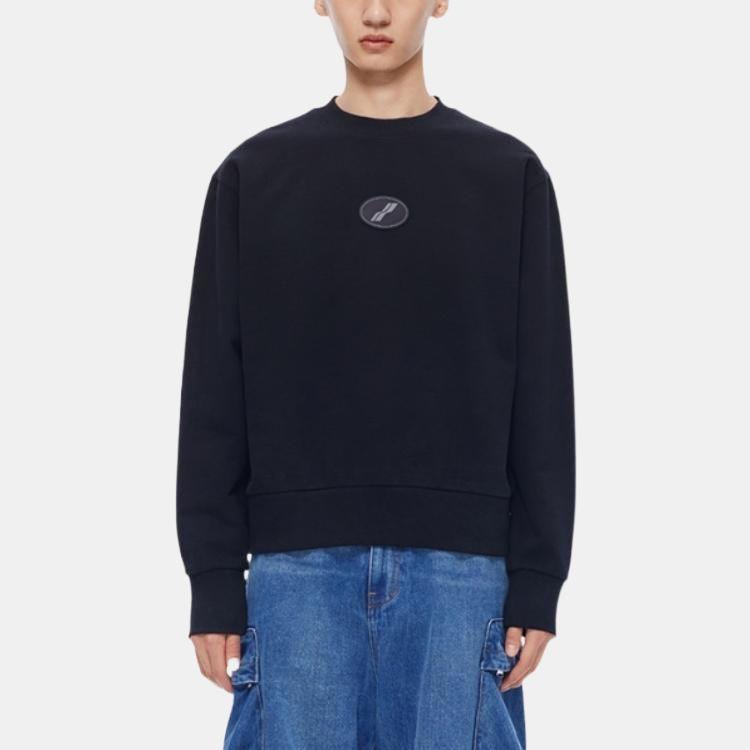 WE11DONE Sweatshirts Unisex Crew Neck Moderate Regular WD-TS3-22-719-U-BK