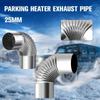 25mm Elbow Pipe Air Diesel Parking Heater Exhaust Pipe Connector w/Clamps For Webasto Diesel Heater S0M2