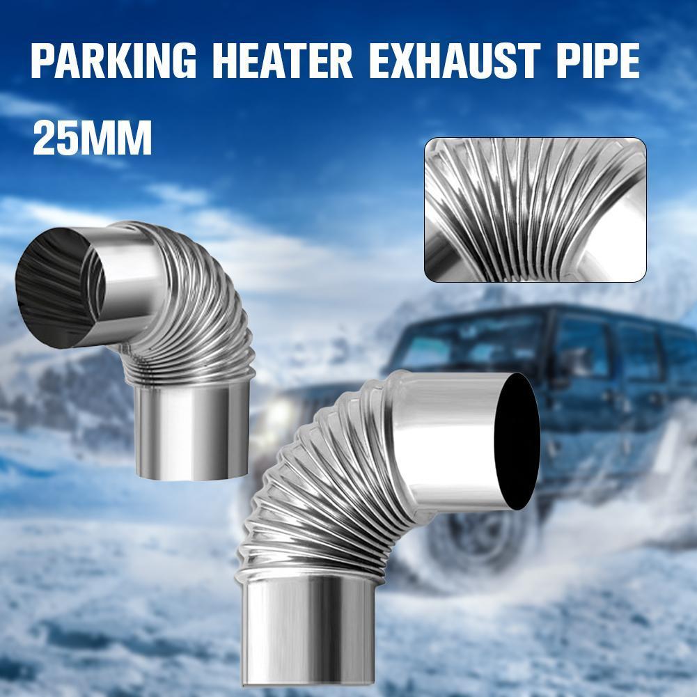 25mm Elbow Pipe Air Diesel Parking Heater Exhaust Pipe Connector w/Clamps For Webasto Diesel Heater S0M2