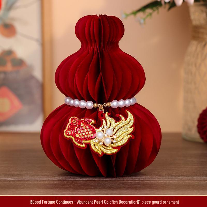 3D Gourd Ornament for Fortune & Prosperity - Perfect Housewarming Gift & Home Decor