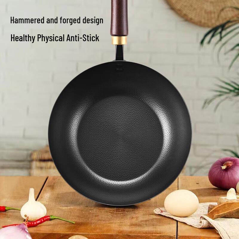 Hanle 24CM Chinesischer Stil Gehämmertes Eisen Wok
