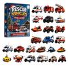 2026 Christmas Countdown Calenda, 24 Rescue Vehicle Christmas Car Ornament,Holiday Gift for Christmas