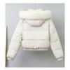 Women S Short Winter Thick Cotton Puffer Jacket With Fur Collar
