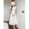 White Dress Girl New Summer Small Temperament Princess Fairy Waist Long Dress Looks Thin
