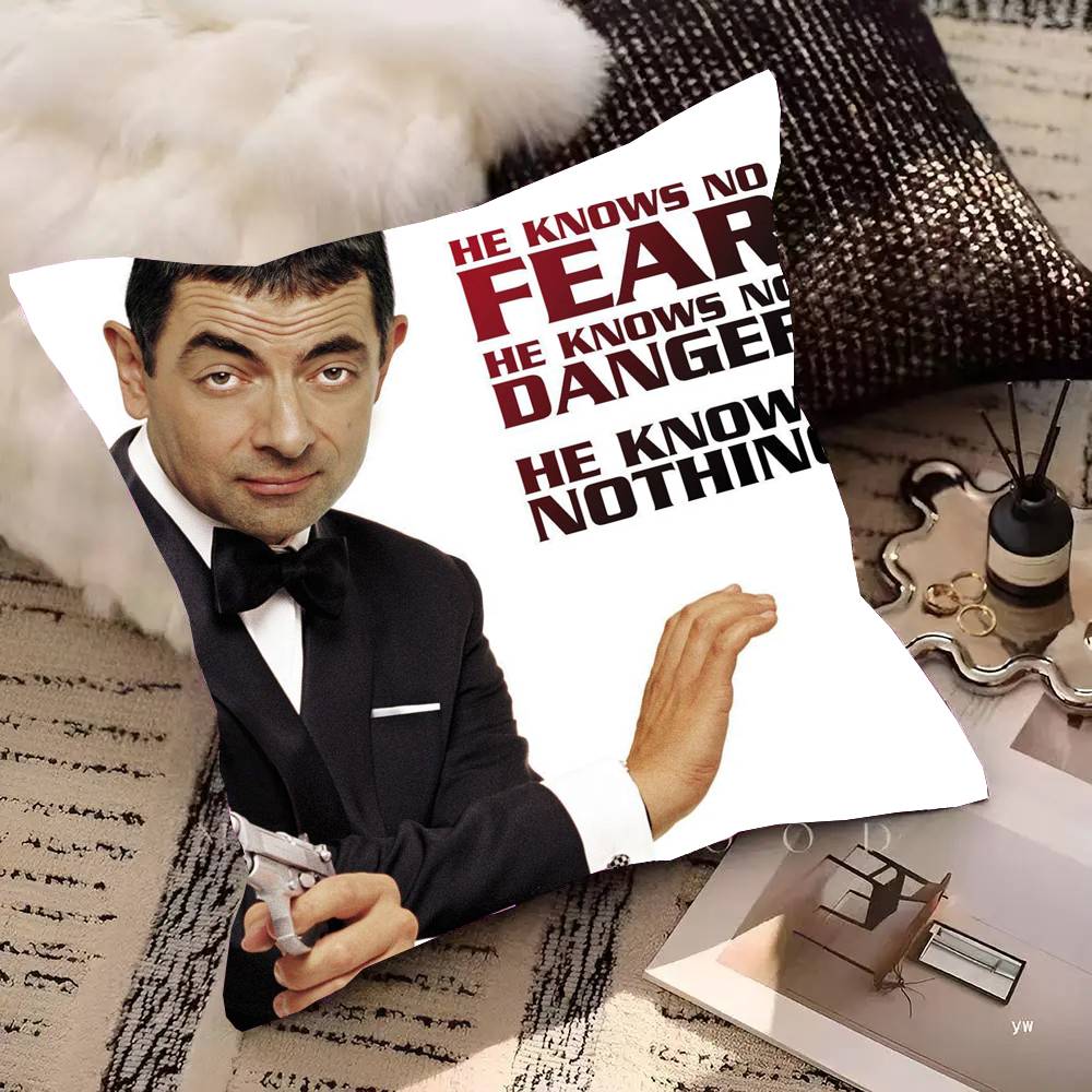 J-Johnny English Movie Pillow Case Square Pillow Bedroom Sofa Leisure Comfort Cushion Car Living Room Home Decoration