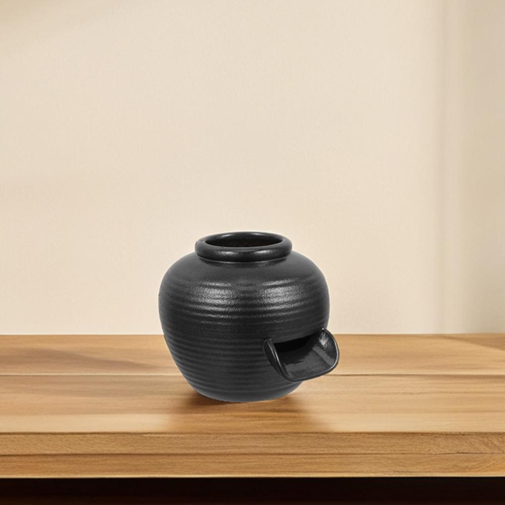 Outdoor Ceramic Fountain Jar with Circulating Water System Vintage Fish Tank Aesthetic Garden Decor for Patio Courtyard