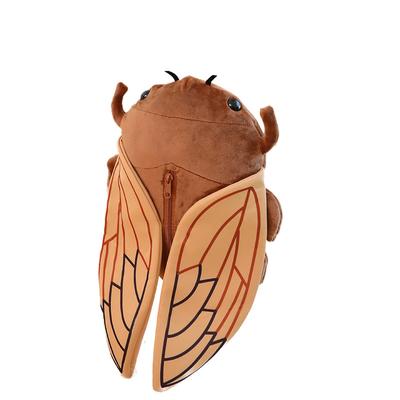 Sac à dos en peluche cigale Sac d'école pour enfant Poupée peluche insecte réaliste Mignon Sac scarabée dessin animé Jouet peluche animal doux Cadeau d'anniversaire