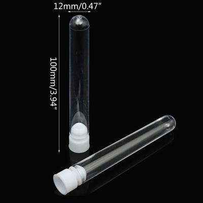 Kit di 50 provette per centrifuga professionali con tappi a prova di perdite, contenitori trasparenti per test di laboratorio, provette in plastica per laboratori scolastici