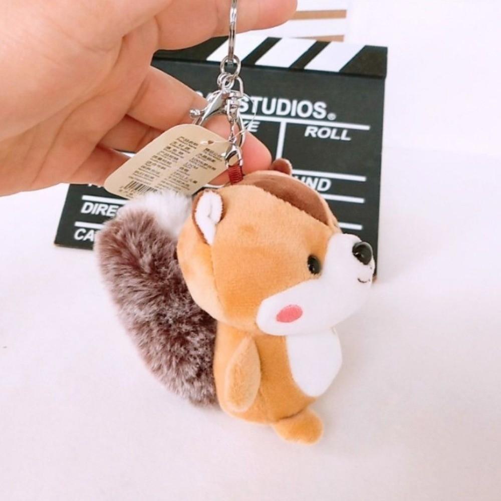Cartoon Animal Plush Raccoon Keyring Soft Plush Hanging Ornament Holiday Gifts