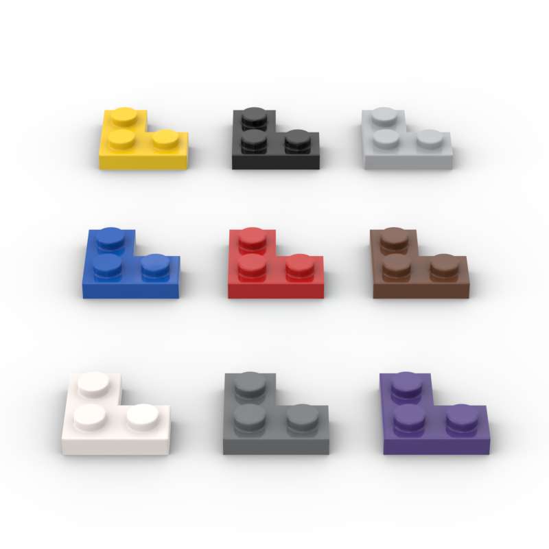 MOC 10PCS 2420 Plate 2x2 Building Blocks Kit High-Tech Board Corner Bricks Particle DIY Idea Toys Children Birthday Kid Gifts