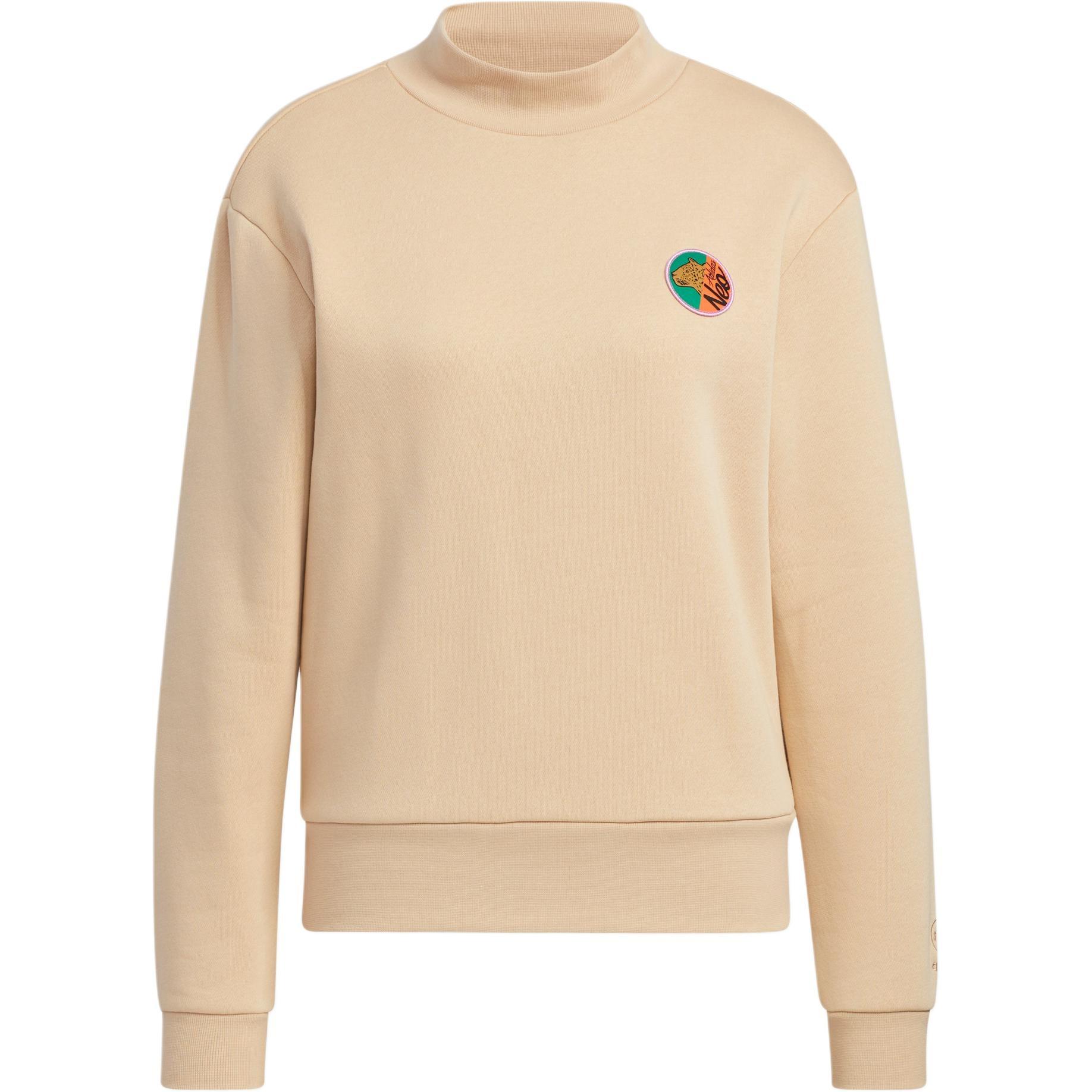 (WMNS) adidas Neo Vbe Sweatshirts Tan Women s HN2368 L