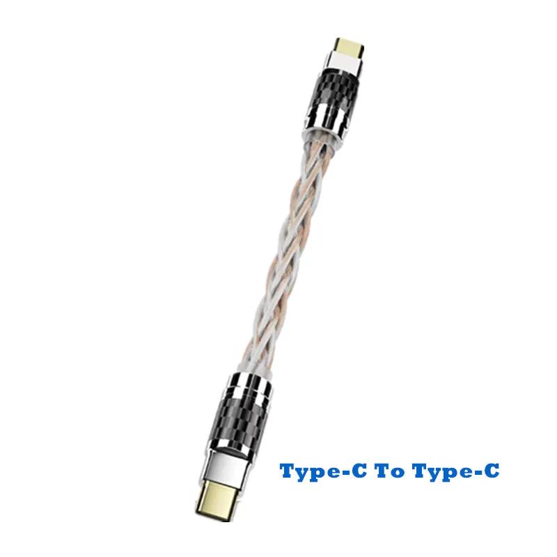 Hifi OTG Converter Type C Micro USB Headphone Adapter 4N Pure Silver Audio Amplifier Sound Card USB C Data Cable Earphone Type-C