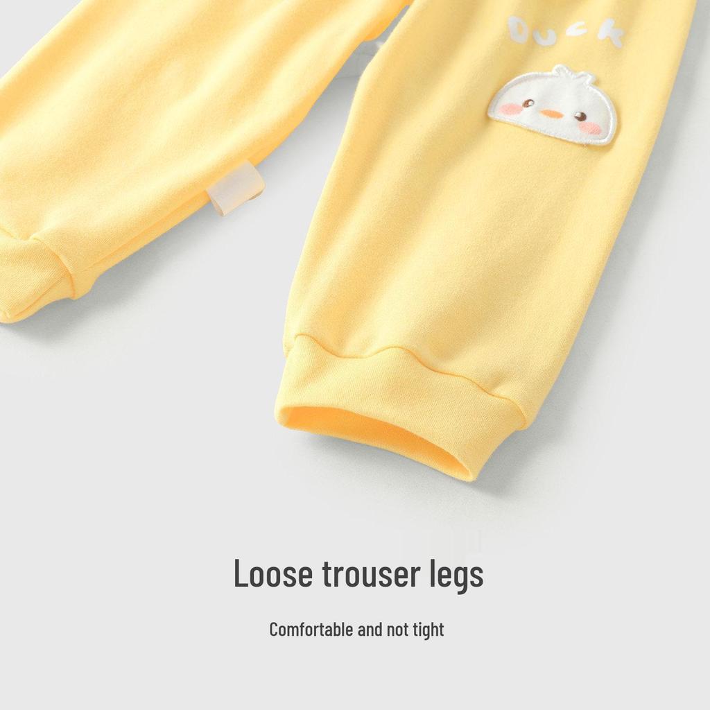 Conjunto de Dos Piezas para Bebé Youqi Primavera y Otoño Sudadera con Capucha y Pantalones de Chándal para Exteriores