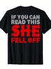 Funny If You Can Read This She Fell Off Biker Motorcycle T ShirtMen's Casual Sho