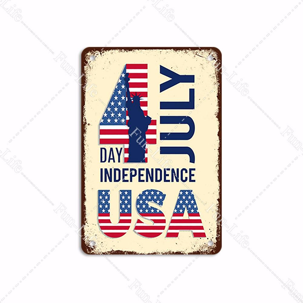 One Piece Ziua Națională Franceză 14 iulie Poster metalic Vintage Shabby Sign Decor pentru casă Placă retro Decor artistic de perete 20x30 cm