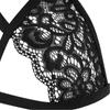 Ženy Sexy Krajka Spodní Prádlo Bandáž Elastická Braletka Korzet Ohlávka Push Up Crop Top Bras Černá