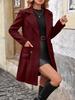 Overcoat Women's Wool Blend Coat for Autumn/Winter - Slim Fit, Elegant Style