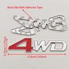 3D Metal Car Letters 4WD Logo Emblem Car Rear Trunk Sticker Fender Side Decals 4WD Badge Auto Accessories