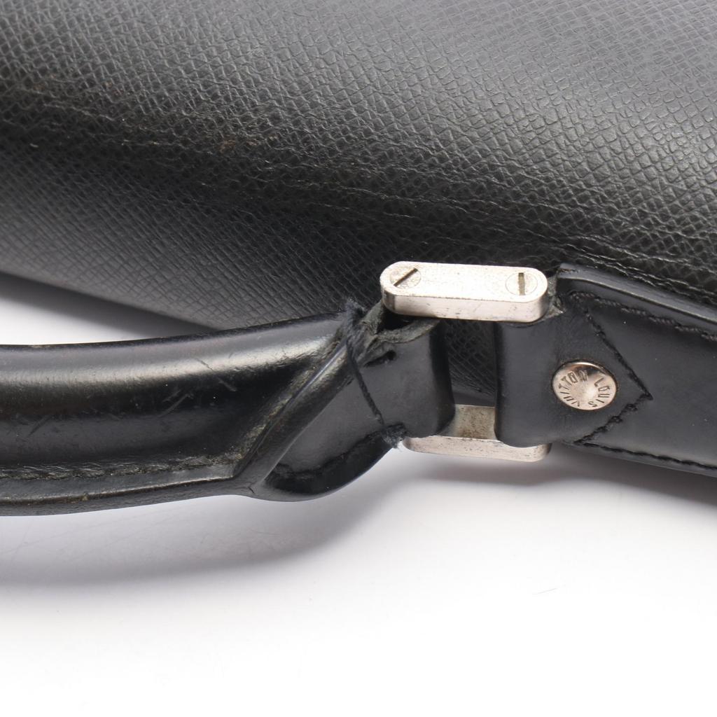 Used LOUIS VUITTON Robusto 1 Business Bag M31052 Taiga Leather Gray Black Ardoise Used Mens