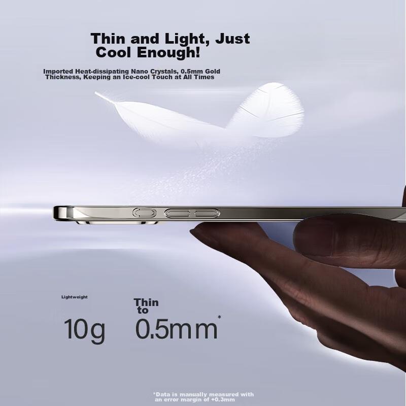 IPhone 16 Pro Case, Ultra-Thin Fully Transparent Borderless Hard, Shockproof Simple High-Transparency Heat Dissipation for Apple IPhone 16 Pro