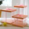 Transparent Packing Box Multi Color Birthday Wedding Valentine Favor Chocolate Cake Packaging Boxes Party Wrapping Supplies