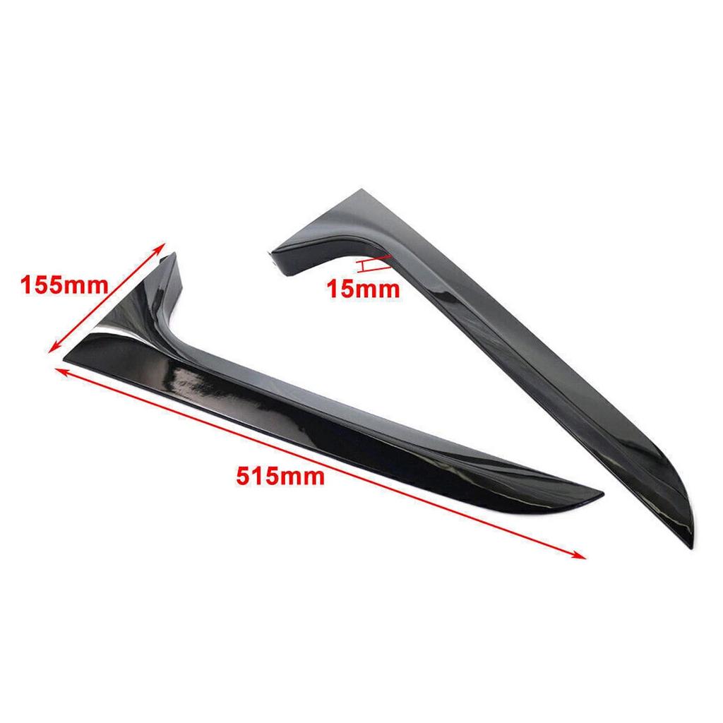 Gloss Black Pair Rear Window Side Wing Spoiler For A6 C7 Allroad 12-18