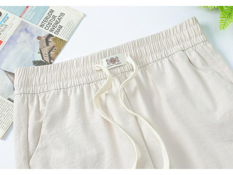 Dámské letní kalhoty s vysokým pasem a rovnými nohavicemi 2025 - Volné, tenké, ležérní pro mámy středního a staršího věku
