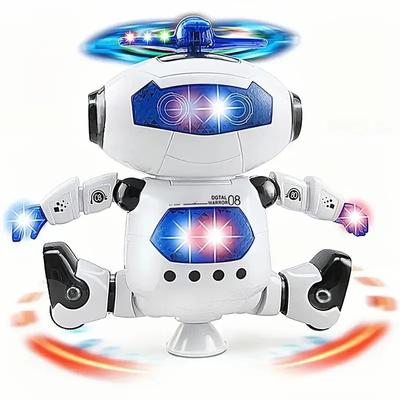 Kinder-Roboter, rotierendes Tanzspielzeug mit Musik, LED-Licht, elektronisches Laufspielzeug für Jungen und Mädchen, Geburtstags- und Weihnachtsgeschenk