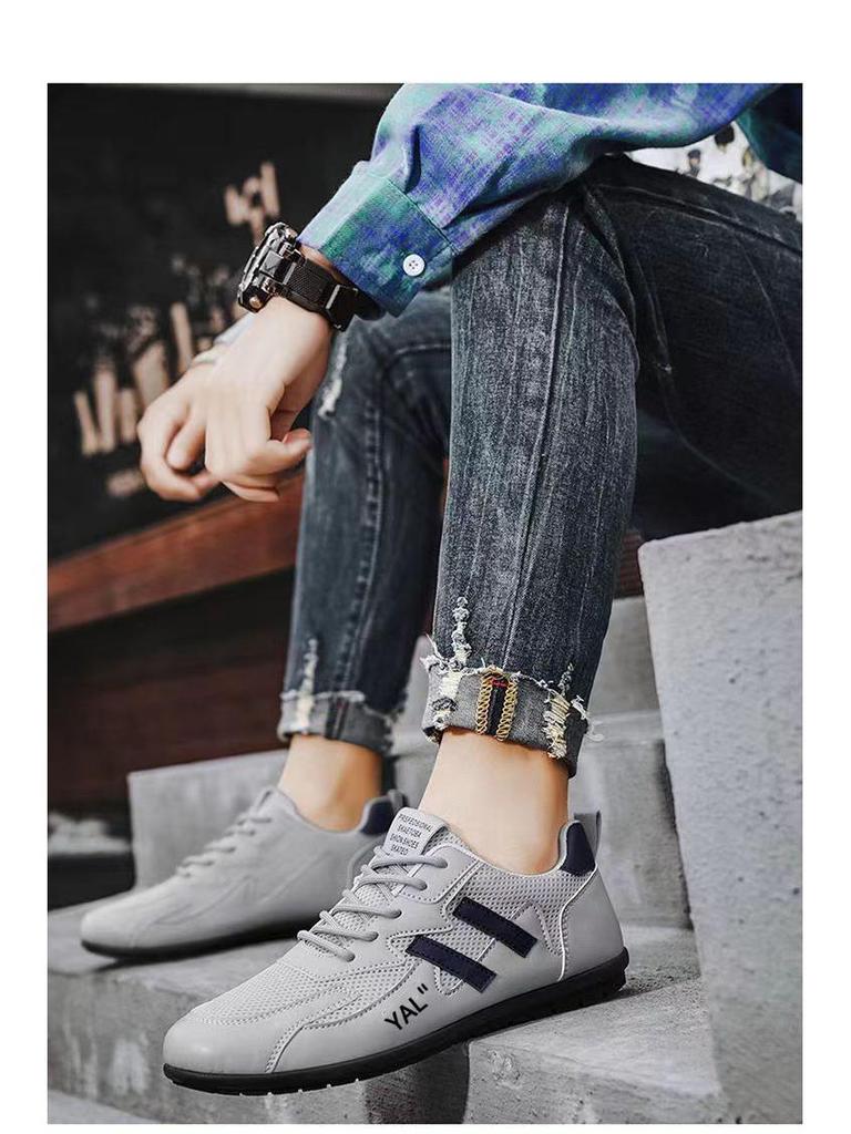 Men's Spring Casual Sports Shoes - Versatile, Soft Sole, Breathable Mesh, Trendy Forrest Gump Style