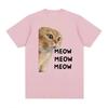Funny T Shirts Talking Cat Cute Meme T Shirt for Women Fashion Short Sleeve ONeck Kawaii TShirt Harajuku Oversized T Shirt