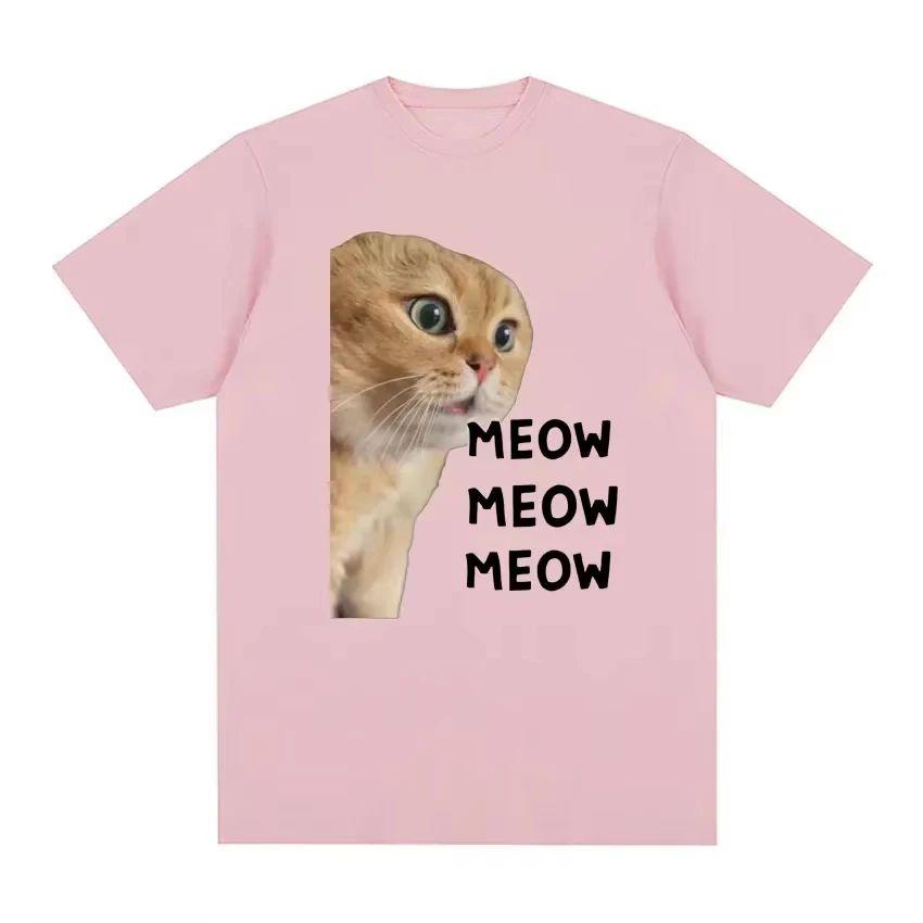 Funny T Shirts Talking Cat Cute Meme T Shirt for Women Fashion Short Sleeve ONeck Kawaii TShirt Harajuku Oversized T Shirt