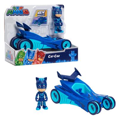 PJ Masks Catboy Articulated Action Figure and Vehicle by Just Play & Cat-Car, 2-Piece Set, Blue,