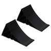 2PCS Heavy Duty Black Wheel Chock PE Anti Slip High Stability Tire Blocks for Car Travel Trailers RV Truck ATV