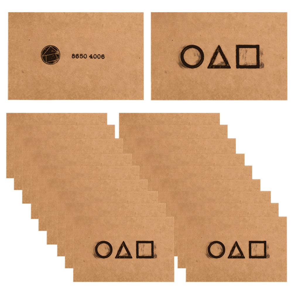 Уникальный набор пригласительных карточек для вечеринки в стиле игры  Кальмар  с дизайном в виде треугольника, круга и квадрата для поклонников сериала