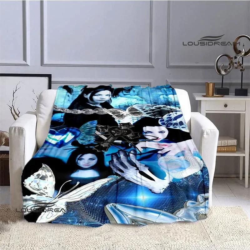 EvaneScence Band Retro Printed Blanket Fashion Warm Blankets Flannel Blanket Bed Linings Home Travel Blankets Birthday Gift