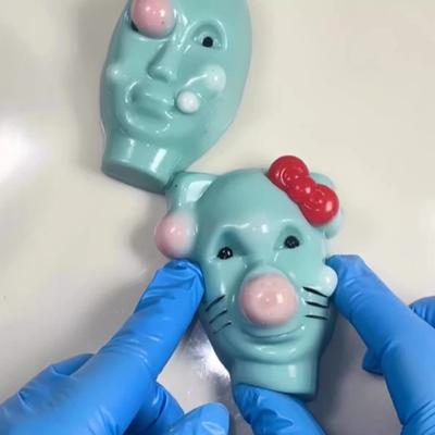 1/2Pcs Aliens Pimple Popping Fidget Toy with Toolkit Reusable Kids Teens Adults Stress Relief Cartoon Male Aliens Face Acne Popping Game