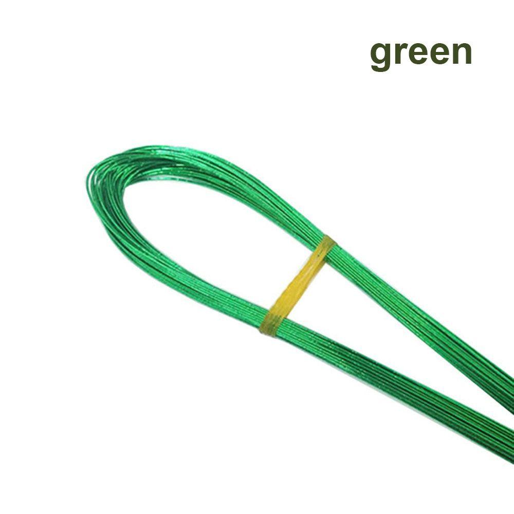 Buy 50pcs 80cm Colorful DIY Making Nylon Long Iron Wire Plant Stocking Flower Floral Material at