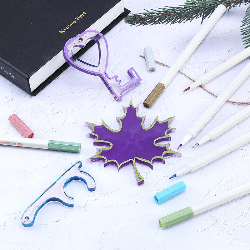 Silicone Casting Resin Jewelry Molds Set Epoxy Resin Tools Set Keychain Resin Molds for DIY Jewelry Pendants Craft Making