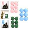 6Pcs Flocked Christmas Ball Ornaments Christmas Pendants Christmas Ornaments