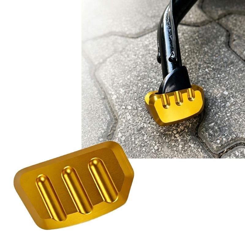 Side Stand Parking Support Plate Kickstand Pad for PCX125 PCX150 PCX160 Motorcycles, Machined Metal Extension Pad for Uneven Ground and Daily Parking