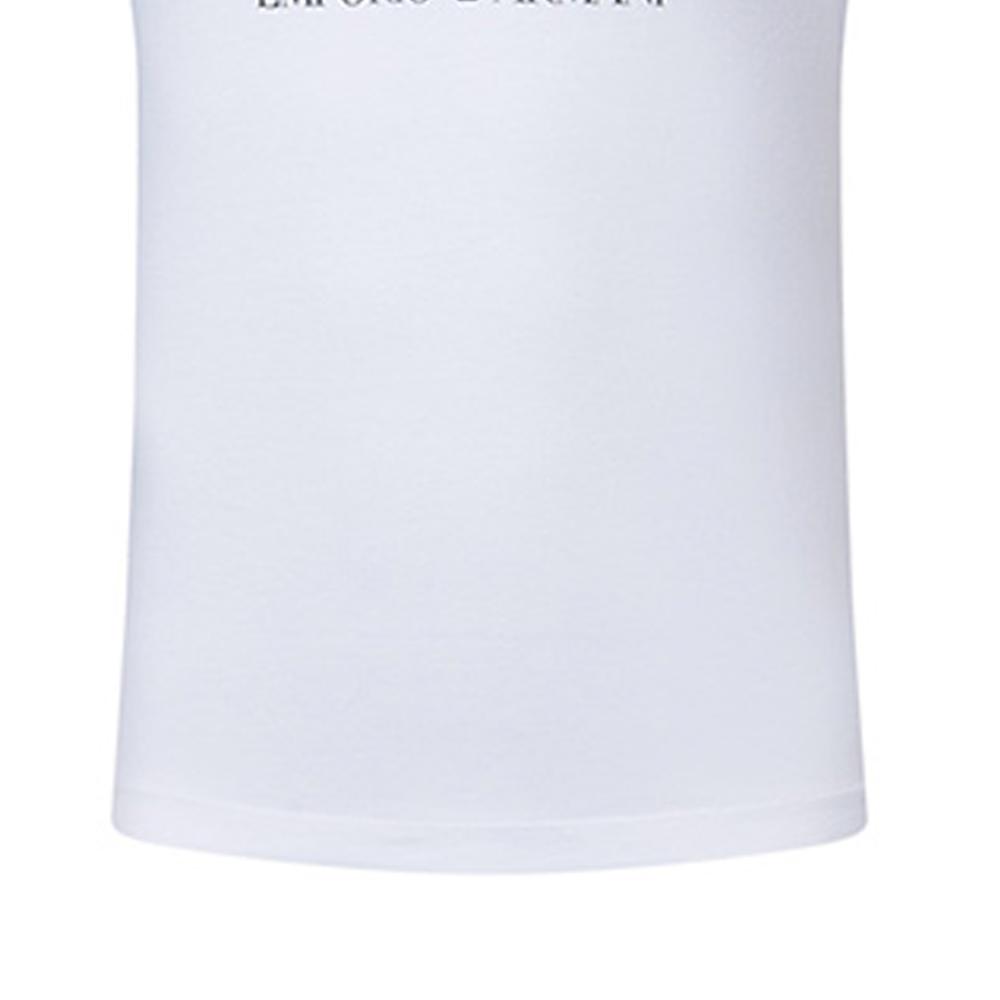 Emporio Armani EA7 Logo Round Neck Short Sleeve T-Shirt Men Tops White 3ZPT62-PJ03Z-1100